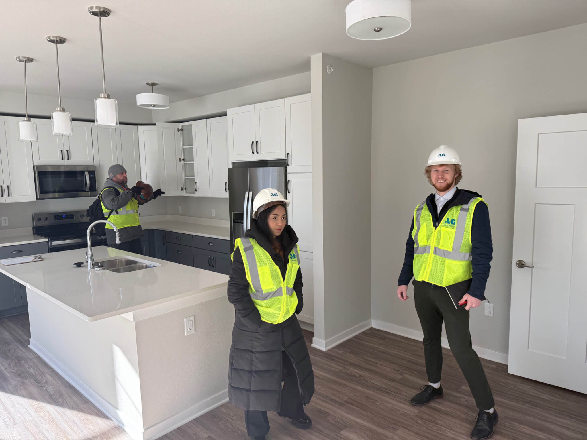 Tamanna Toma tours an AG Architecture project currently under construction during her Externship in 2025.