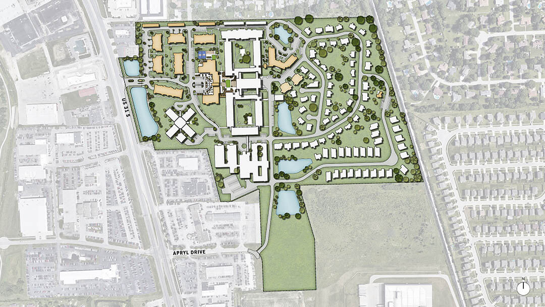 AG Architecture's master plan vision for Greenwood Village South, in Greenwood, IN.
