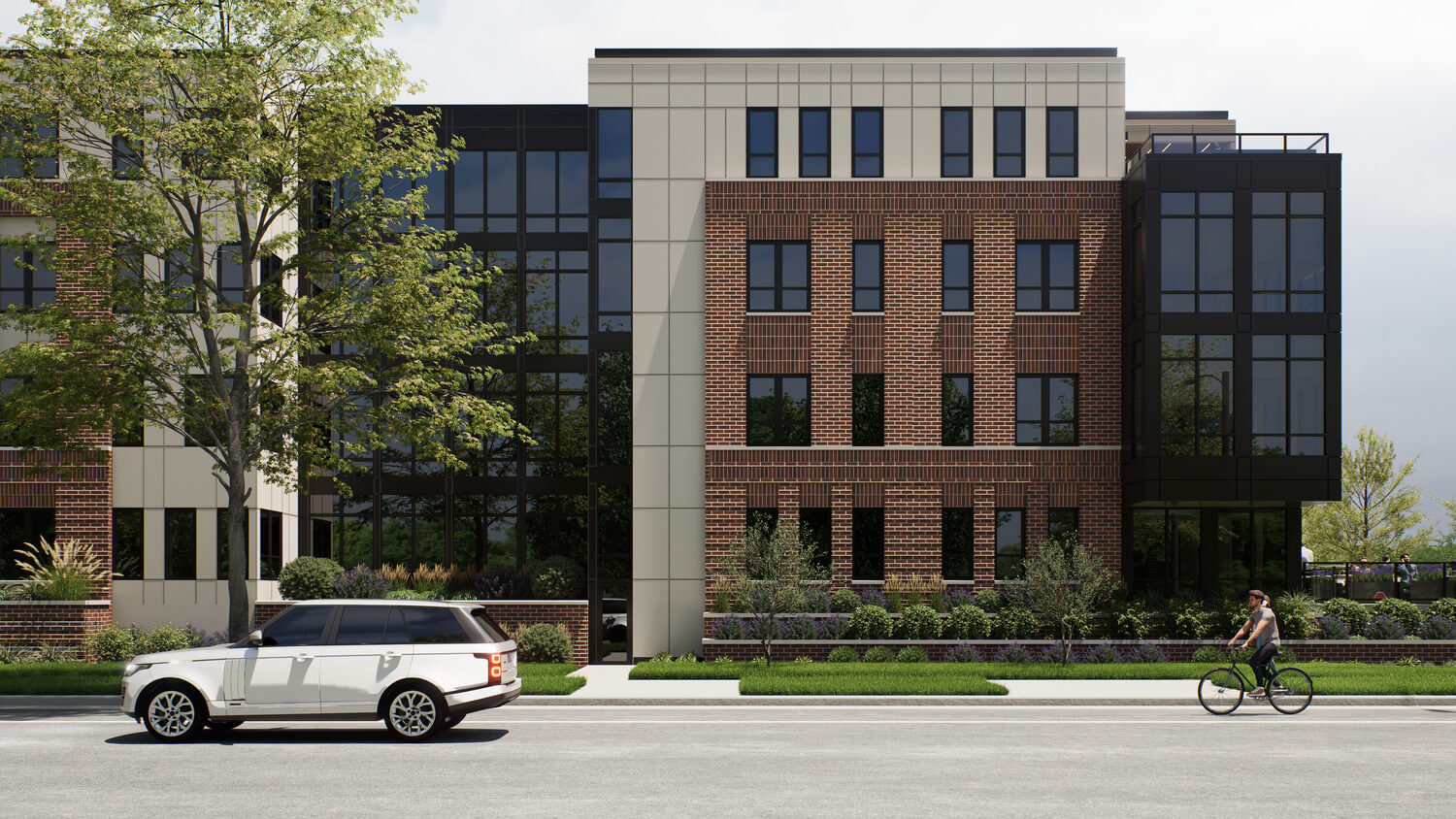 Rendering of the student housing building at the Wauwatosa campus at the Medical College of Wisconsin. 